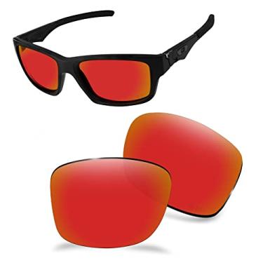 Imagem de AOZAN Lentes de reposição polarizadas ANSI Z87.1 para óculos de sol Oakley Jupiter Squared OO9135 - Electric Crimson