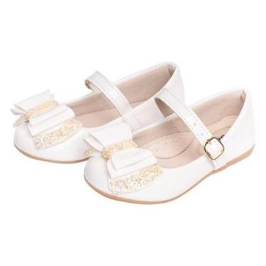 Imagem de Sapatilha Infantil Bailarina Menina Branca com laço 2017-Feminino