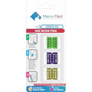 Imagem de Etiquetas Vade Mecum Penal OAB Marca Fácil ..