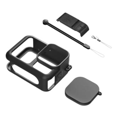 Imagem de Kit protetor de capa de silicone para GoPro Hero 13, incluindo capa de bateria, protetor de tela, protetor de lente, tampa de lente e cordão - Acessórios para GoPro 13