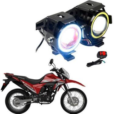 Imagem de Kit Led Farol Milha Moto Honda XR 190 2016 Angel Eye U7 - U7Led