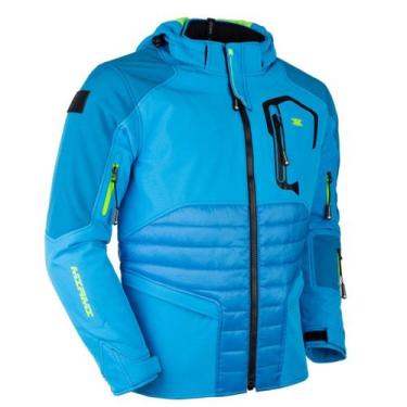 Imagem de Jaqueta Masc Motociclista Texx Miami Feminina C/protetores, Azul e Ver