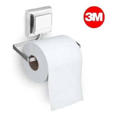 Imagem de Suporte Banheiro Porta Papel Higiênico Parede 3m Cromado - Arthi