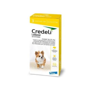 Imagem de Credeli Tab 56,25mg Antipulgas 3 Comp Cães de 1,3 a 2,5kg - Elanco