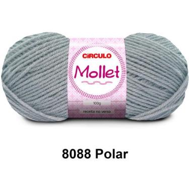 Imagem de Lã Fio Mollet Círculo 100g 200m Novelo - Tricô e Crochê 1/2, 8088 - Po