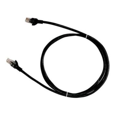 Imagem de Cabo De Rede Blindado 5M Ethernet Rj45 Cat6 Preto 5 Metros - 5+, Rede,