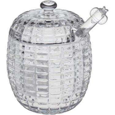 Imagem de MELEIRA 11x8x8cm 170ml VIDRO TRANSP COM COLHER - NH, Material: Vidro, 