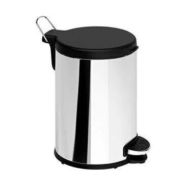 Imagem de Lixeira c/pedal brinox inox e plastico 15 litros redonda