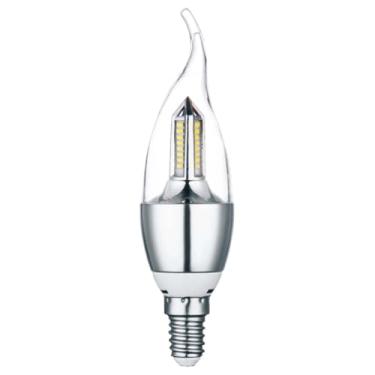 Imagem de Lâmpada LED Vela 4W, Chama, Soquete E14, para Lustres e Pendentes (BRANCO QUENTE)