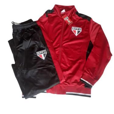 Imagem de Agasalho Jaqueta Calça Trilobal Masculino São Paulo Vermelho - SPR, Ve