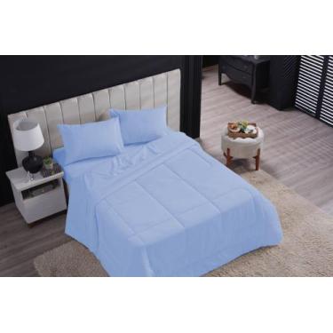 Imagem de Edredom cobertor queen size 100% algodão liso 180 fios cor: branco - L