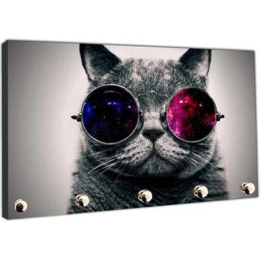 Imagem de Porta Chaves Animais Gato Pet Shop Organizador Chaveiro - Vital Quadro