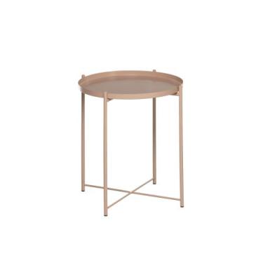 Imagem de Mesa Lateral em Metal Brass  52 cm x 47 cm - Casavee, Rosa