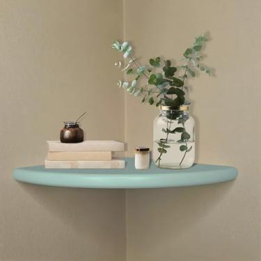 Imagem de Prateleira de Canto de Parede Colorido em Mdf Laqueado Cor:Verde Paraíso;Tamanho:30X30 CM