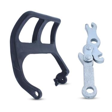 Imagem de Atunee 1130 792 9100 Alça de freio de corrente para Stihl 017 018 MS170 MS180 Motosserras Manivela de freio com alavanca de freio - Preto