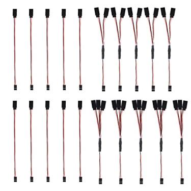 Imagem de DIANN 20pcs RC Servo Extension Cable 3 Types Servo Y Harness Splitter 3 Pin Connector for RC JR Futaba RC Car Trucks Airplanes Helicopters