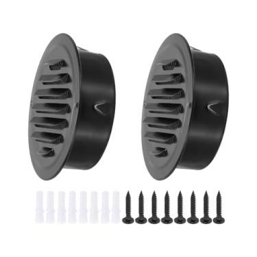 Imagem de PATIKIL Tampa de saída de ar redonda de 12,7 cm, 2 peças de aço inoxidável com venezianas de entrada de parede, tela de grade para dutos de malha, ventilação de soffit com parafusos para ventilação,