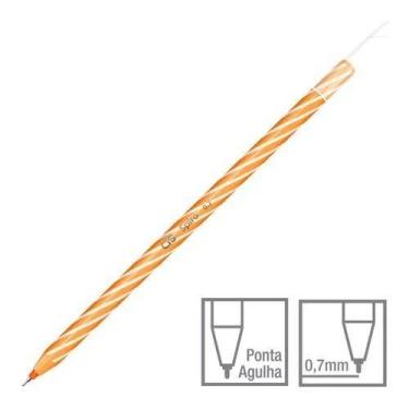 Imagem de Caneta Esferográfica CIS SPIRO 0.7mm Ponta Agulha - Unidade,  LARANJA