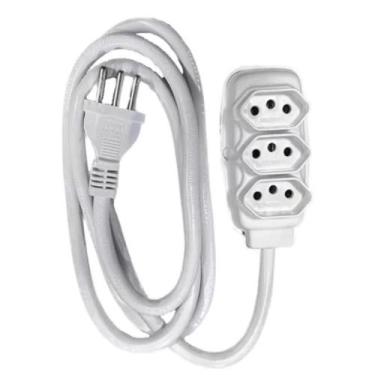 Imagem de Extensão Elétrica 20a Pp 3x2,5mm² 3 Metros Branco - Ilumi
