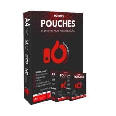 Imagem de Plástico Plastificação 400 Grafity 1 A4, 1 RG e 2 CPF (Título Eleitor)