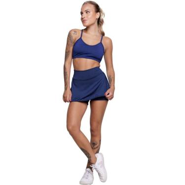 Imagem de Conjunto Top Alça Fina E Short Saia Bella Fiore Roupa Para Academia Treino Moda Fitness-Feminino