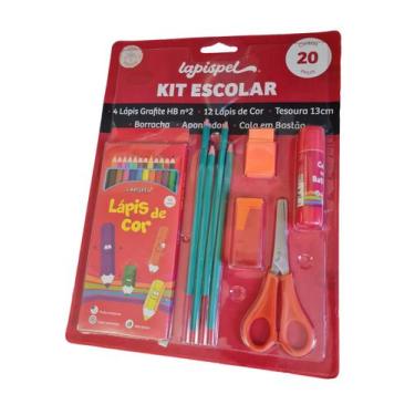 Imagem de Kit material escolar Lápis Borracha Tesoura Cola Lápis - Lynx produçõe
