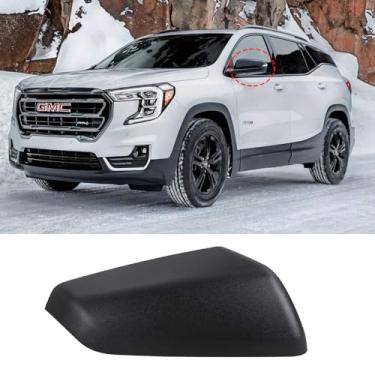 Imagem de Tampa do espelho externo do lado direito do passageiro acabamento da tampa do espelho retrovisor adequado para Chevrolet Equinox e GMC Terrain Replace 23406416 (texturizado preto)