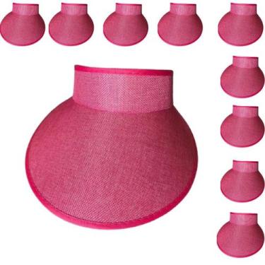 Imagem de Kit 10 Viseiras Adulto/Infantil De Praia Feminino Proteção Solar Verão