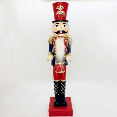 Imagem de Decoração Soldado Chumbo Com Tambor - 39cm  - 1 unidade - Cromus - Riz