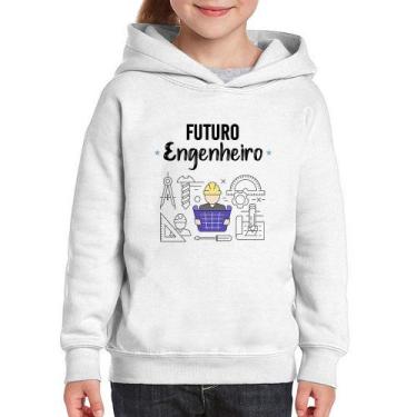 Imagem de Moletom Infantil Futuro Engenheiro - Foca na Moda, Branco, 10