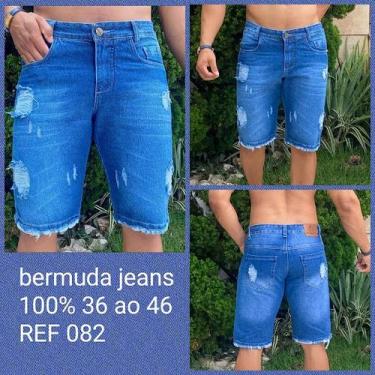 Imagem de Bermuda jeans denin premium masculina  - AW Moda Fashion, 42, Ref:082