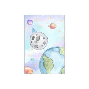 Imagem de Painel De Festa Vertical 1,50 x 2,20 - Planetas Aquarela 017 - Via Cor