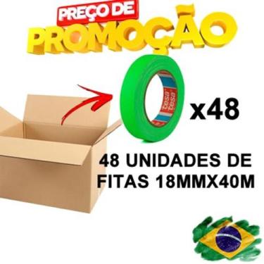 Imagem de Fita Crepe Automotiva Tesa 18 x 40m Verde - Caixa C/ 48 Unidades