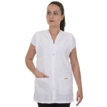 Imagem de Avental Jaleco Enfermagem Hospitalar Oxford Sem Manga Branco Artipé - 