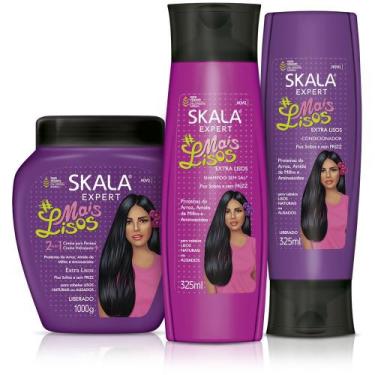 Imagem de Kit Skala Mais Liso Shampoo 325ml + Condicionador 325ml + Creme Tratam