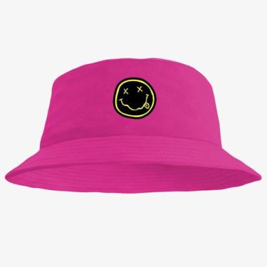 Imagem de Chapéu Bucket Hat Estampado Emoji - MP Moda Masculina, Único, Pink