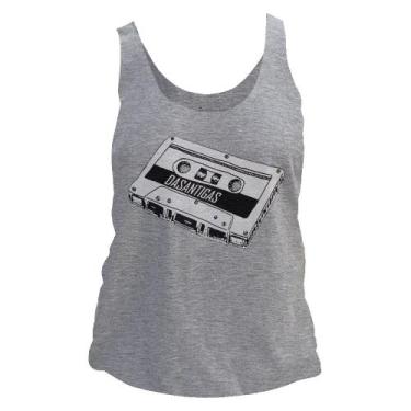 Imagem de Camiseta regata feminina - Fita K7. - DASANTIGAS, Silver, Silver, M