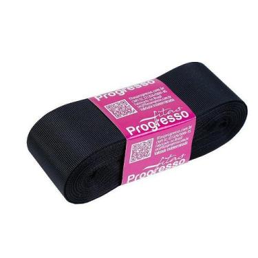 Imagem de Fita Gorgurão Progresso 38mm nº9 - 10m Cor 219 Preto - 01 unidade - Fi