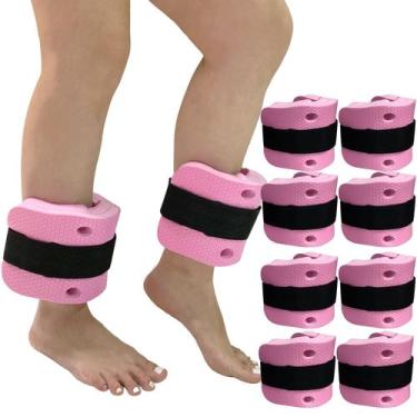 Imagem de Kit 4 Pares Caneleiras Hidroginástica EVA 1 à 2kg DF1095 Rosa Dafoca S