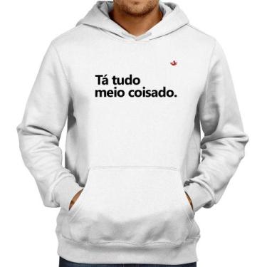 Imagem de Moletom Tá tudo meio coisado - Foca na Moda, Branco, G
