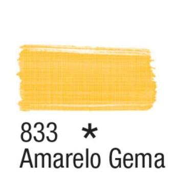 Imagem de Tinta Tecido Fosca 37ml Tons Claros Acrilex, 833 - AMARELO GEMA