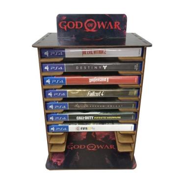Imagem de Porta 11 Jogos Físico Gamer Gow 22x16,3x29,4 Mdf Madeira Adesivada - A