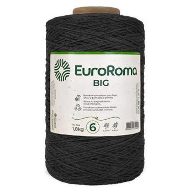 Imagem de Barbante EuroRoma Colorido Big Cone Nº06 1,8Kg, PRETO