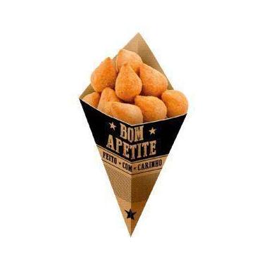 Imagem de Embalagem para Alimentos Cone Bicudo M Frases Kraft C/50 FESTCOLOR