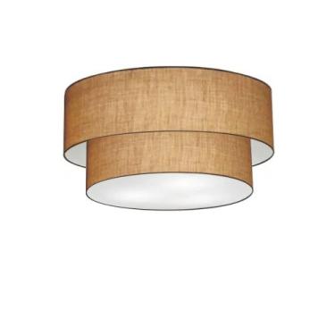 Imagem de Plafon Duplo Cilíndrico Vivare Md-3017 Cúpula em Tecido 50x40cm - Bivo