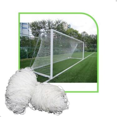 Imagem de Par de Rede de Futebol Society 5m Quadrada Sem Nó Fio 2 Seda Sports Ma