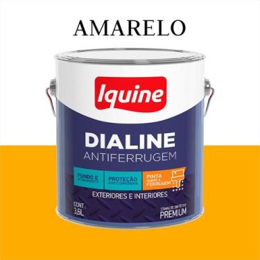 Imagem de Tinta Esmalte Antiferrugem 3,6l Iquine Escolha sua Cor, Amarelo 3,6L