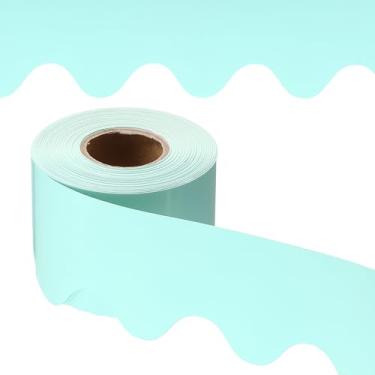 Imagem de PATIKIL Borda de quadro de avisos, pôster de 65,5 metros, quadro-negro, decoração de cortiça, bordas recortadas, decoração de parede para sala de aula e escritório, verde escuro