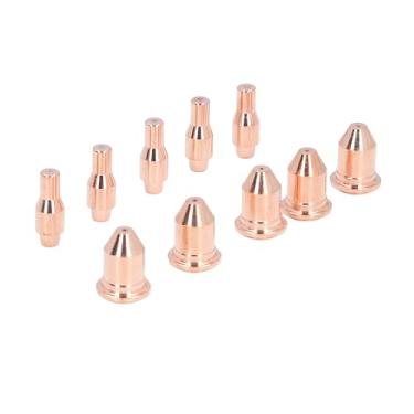 Imagem de Conjunto de Consumíveis de Tocha de Corte Plasma, Eletrodo de Ponta Precisa para Cortador IPT45, Operação Confortável Vida útil Prolongada Tocha, Compatível Com Máquinas CUT