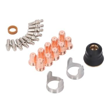Imagem de 24PCS Set Plasma Cutter Eletrodo Bicos Kit Latão Componentes para Operações de Corte Eficientes